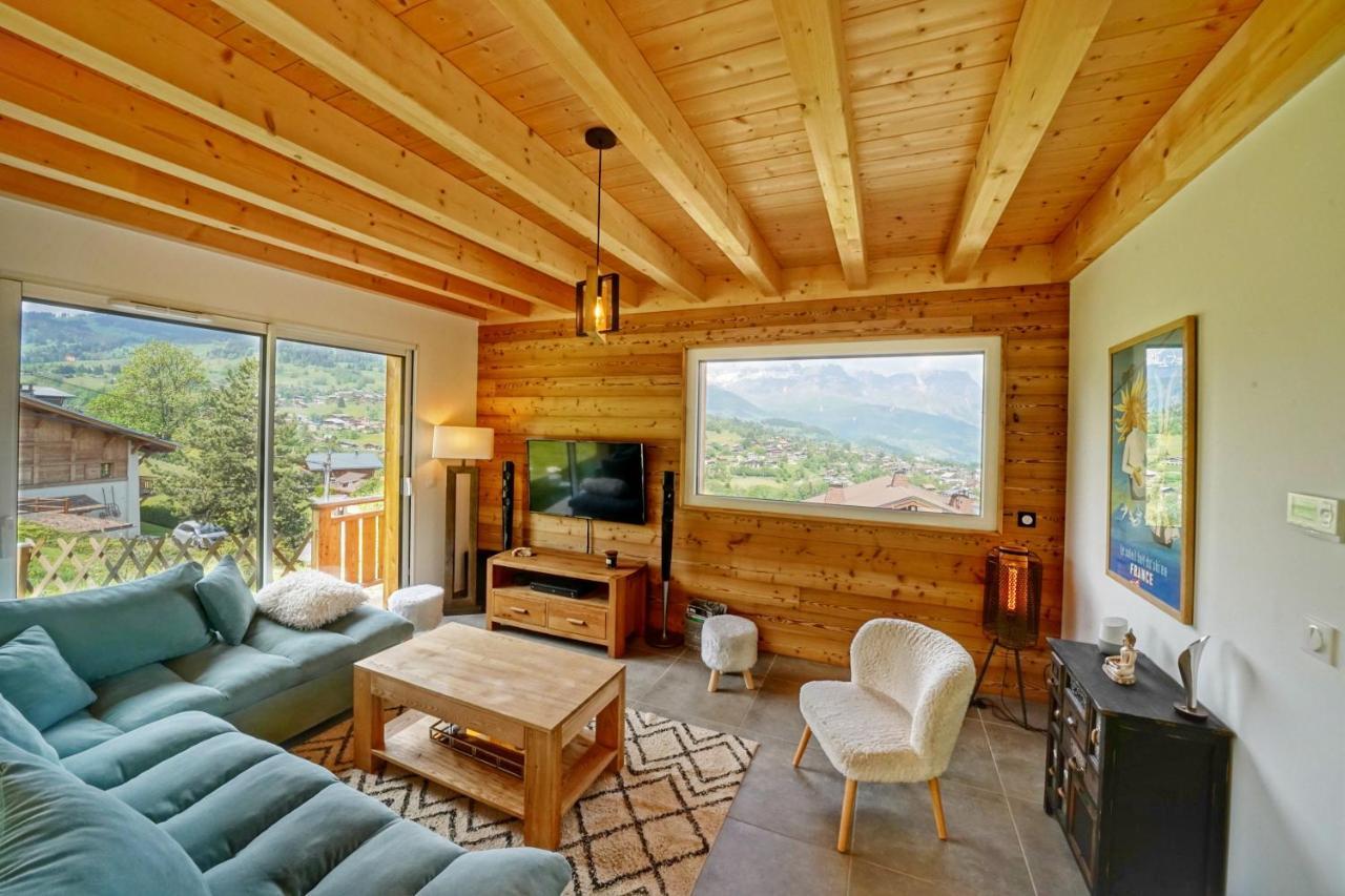 Magnifique Chalet Neuf 8 Pers, 800 M Telecabine Princesse Megeve Villa Combloux Exteriör bild